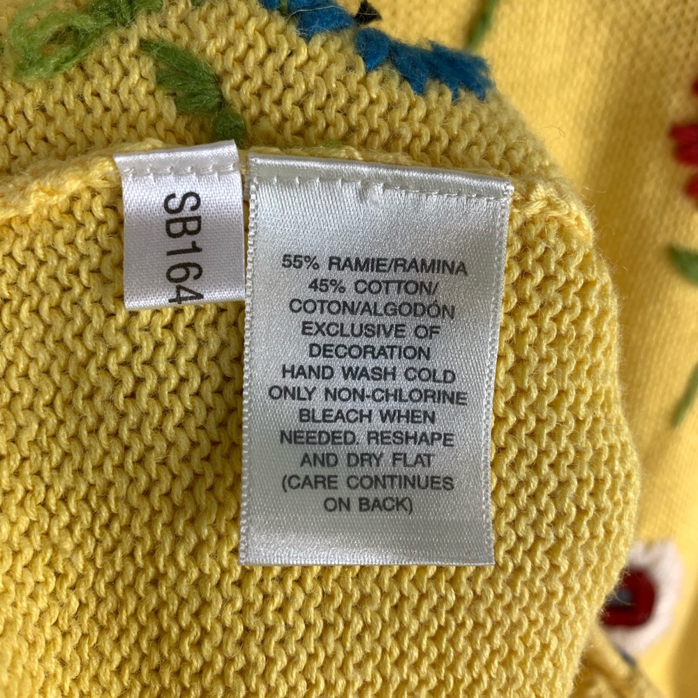 Susan Bristol Vintage floral sweater size Small - Picture 4 of 6